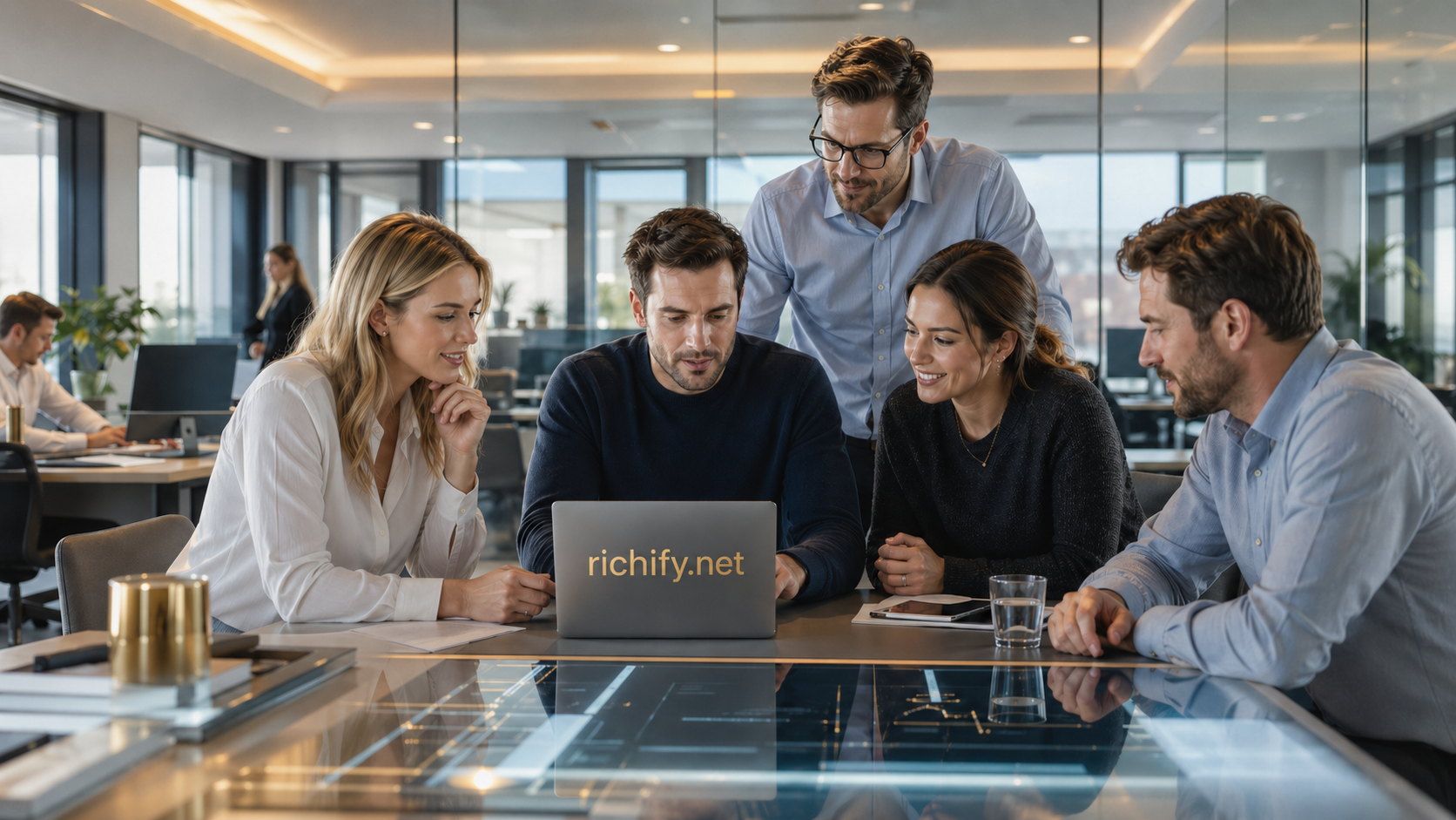 تیم سازمانی Richify در حال کار